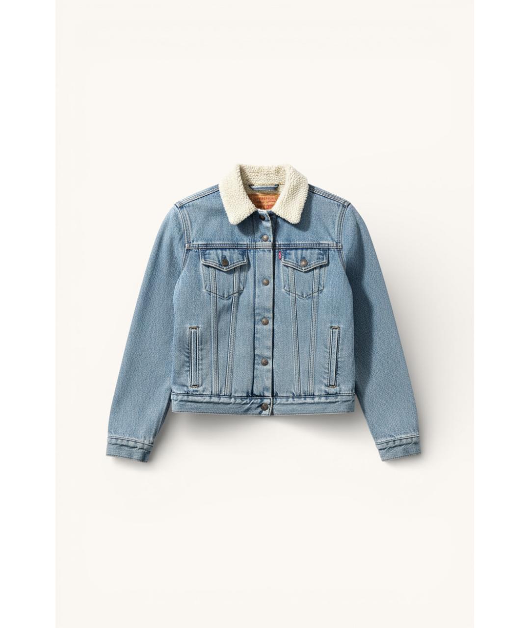 LEVI'S Голубая хлопковая куртка, фото 6