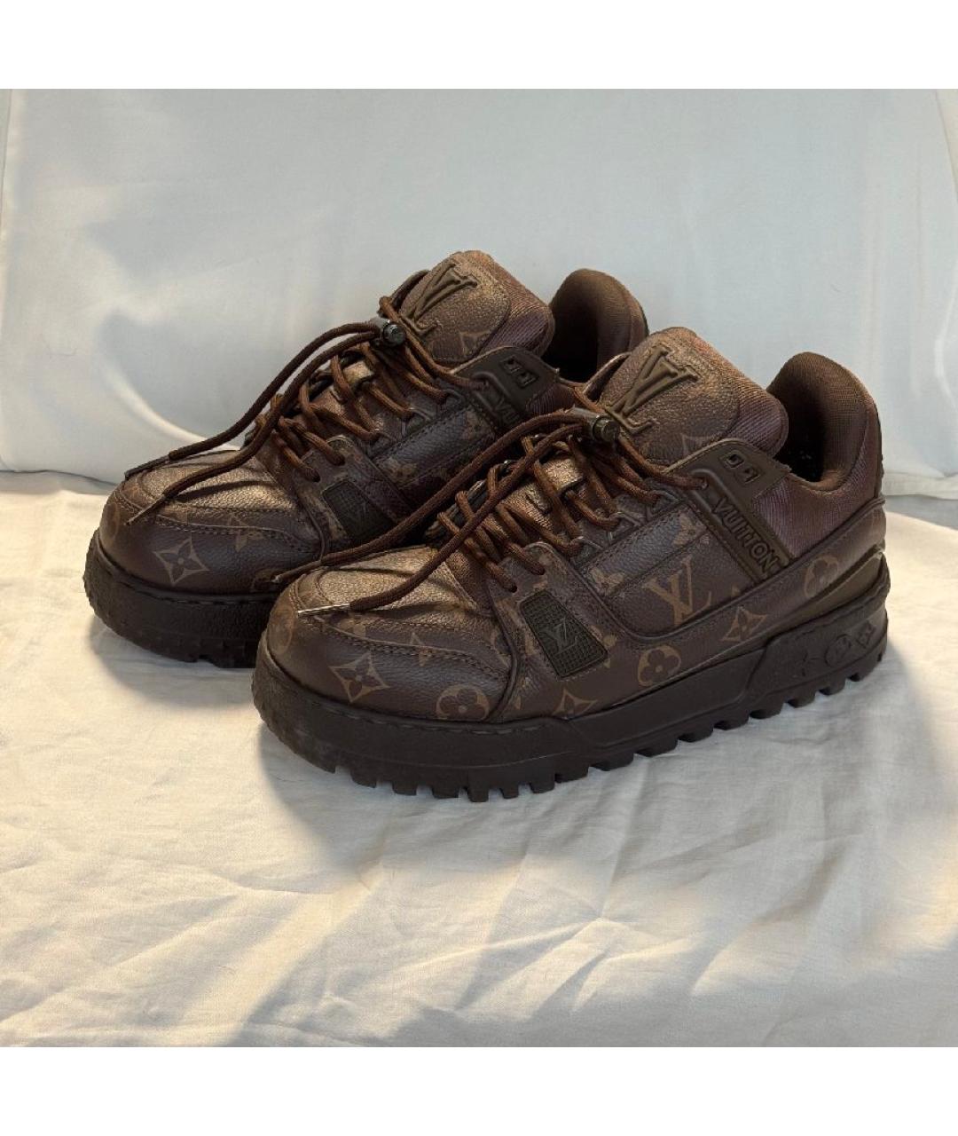 LOUIS VUITTON Коричневые кроссовки, фото 6