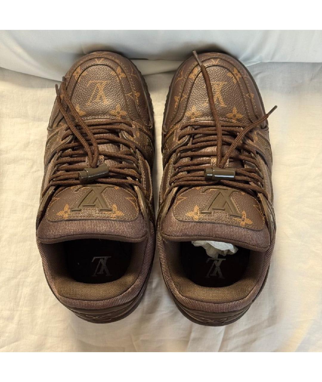 LOUIS VUITTON Коричневые кроссовки, фото 4