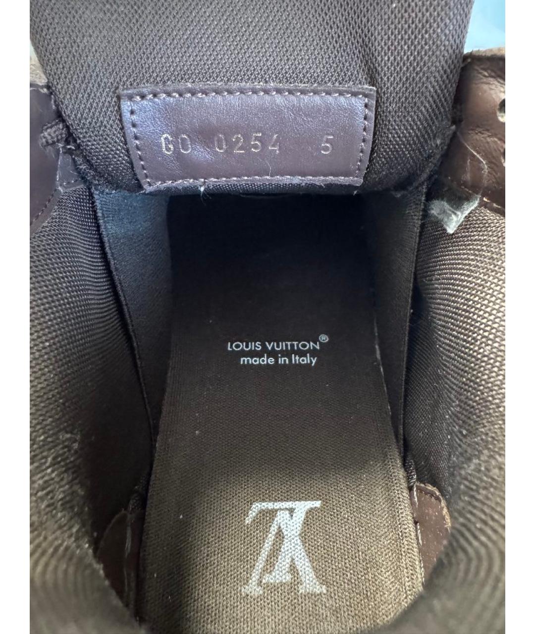 LOUIS VUITTON Коричневые кроссовки, фото 7