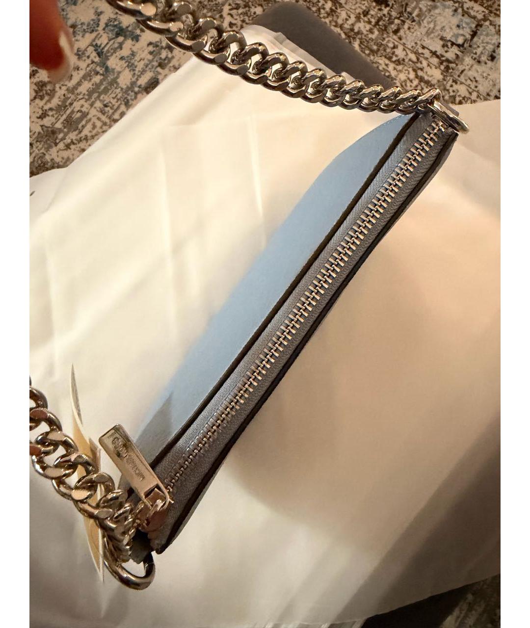 MICHAEL KORS Голубая кожаная сумка с короткими ручками, фото 4