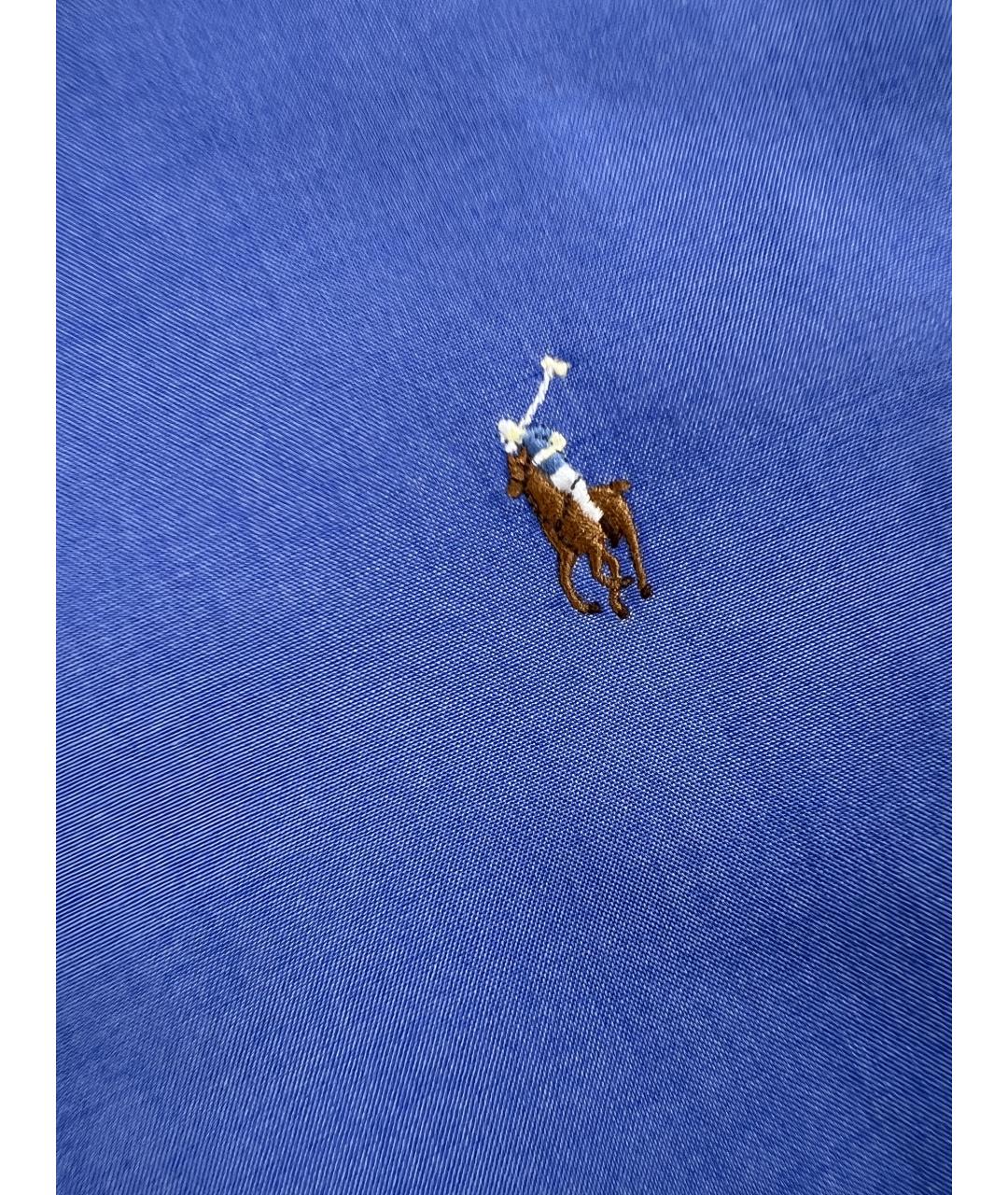 POLO RALPH LAUREN Голубая хлопковая классическая рубашка, фото 2