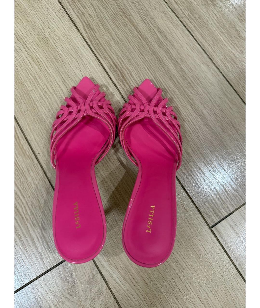 LE SILLA Розовые босоножки из лакированной кожи, фото 3