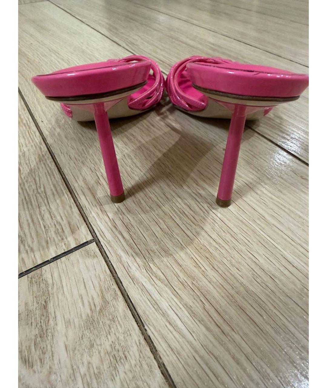 LE SILLA Розовые босоножки из лакированной кожи, фото 4