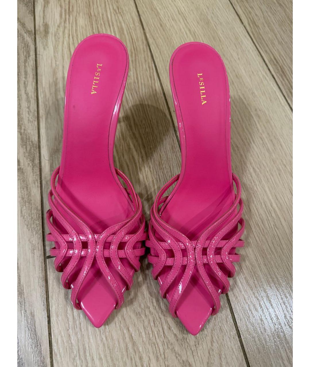 LE SILLA Розовые босоножки из лакированной кожи, фото 2