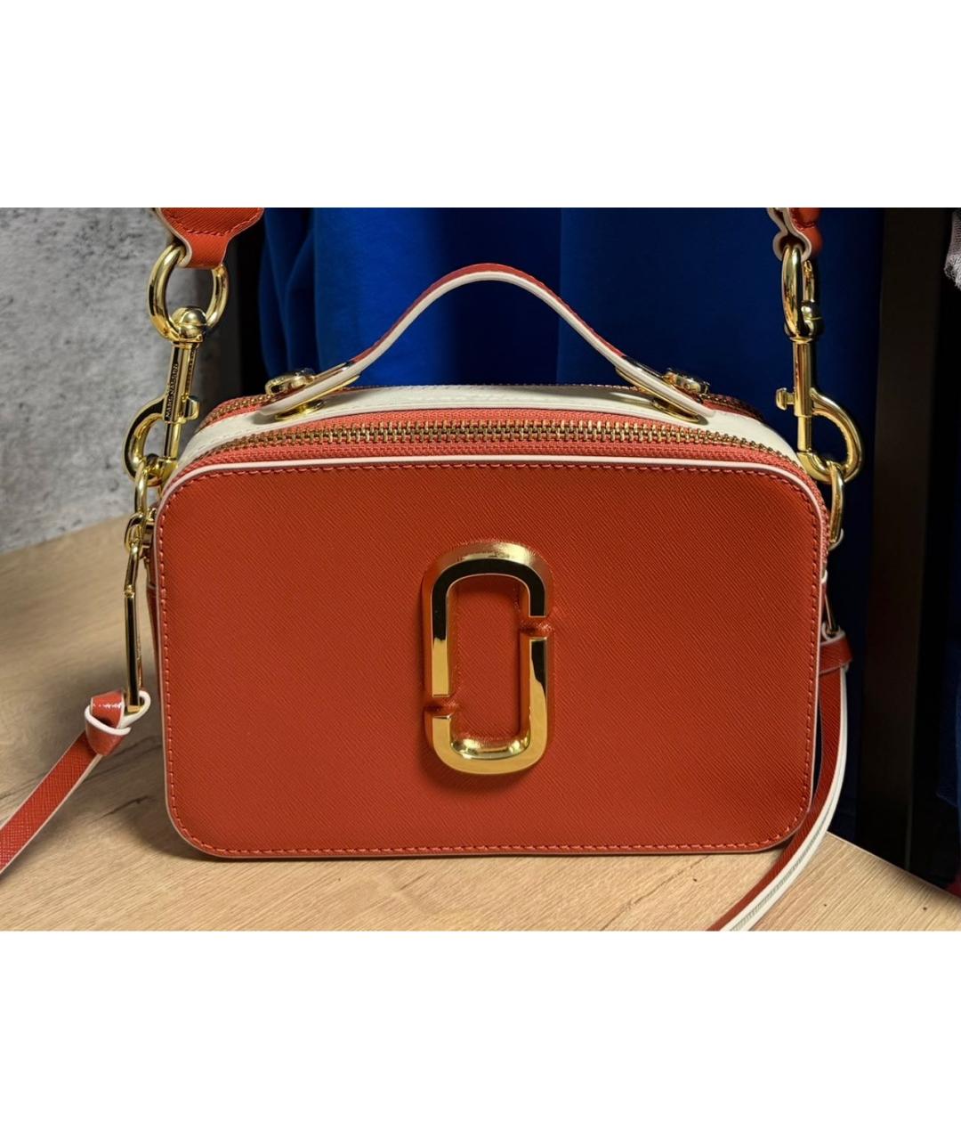 MARC JACOBS Оранжевая кожаная сумка через плечо, фото 4