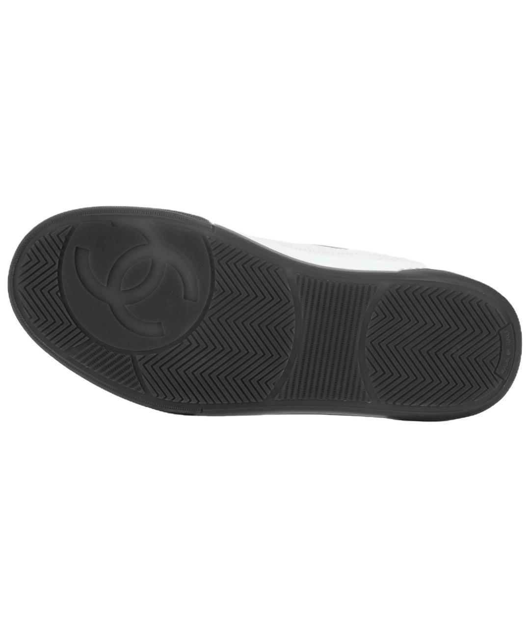 CHANEL Белые кожаные кроссовки, фото 7