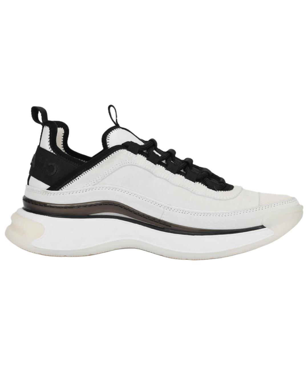 CHANEL Белые текстильные кроссовки, фото 1