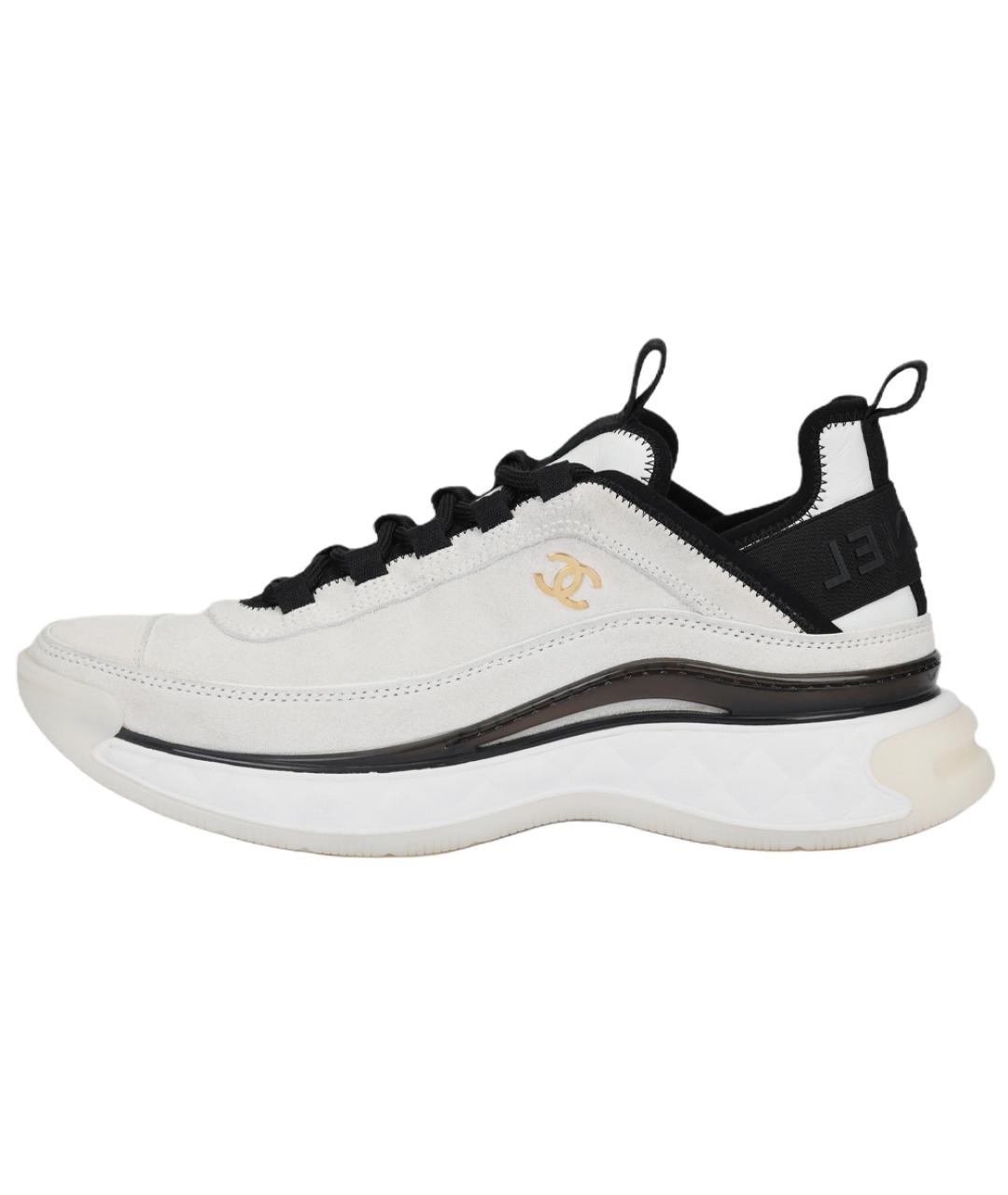 CHANEL Белые текстильные кроссовки, фото 2