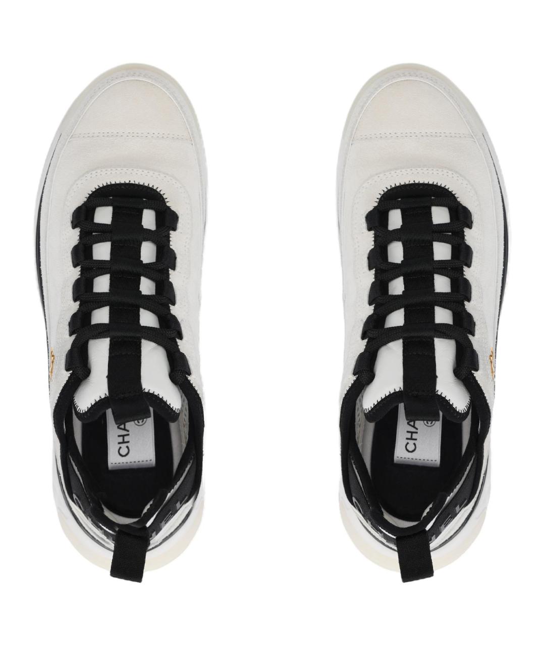 CHANEL Белые текстильные кроссовки, фото 4