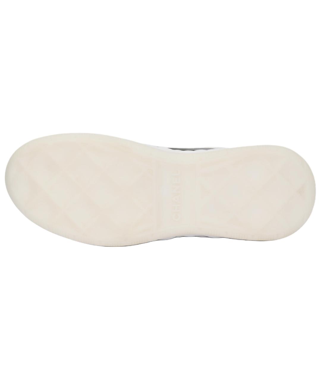 CHANEL Белые текстильные кроссовки, фото 5