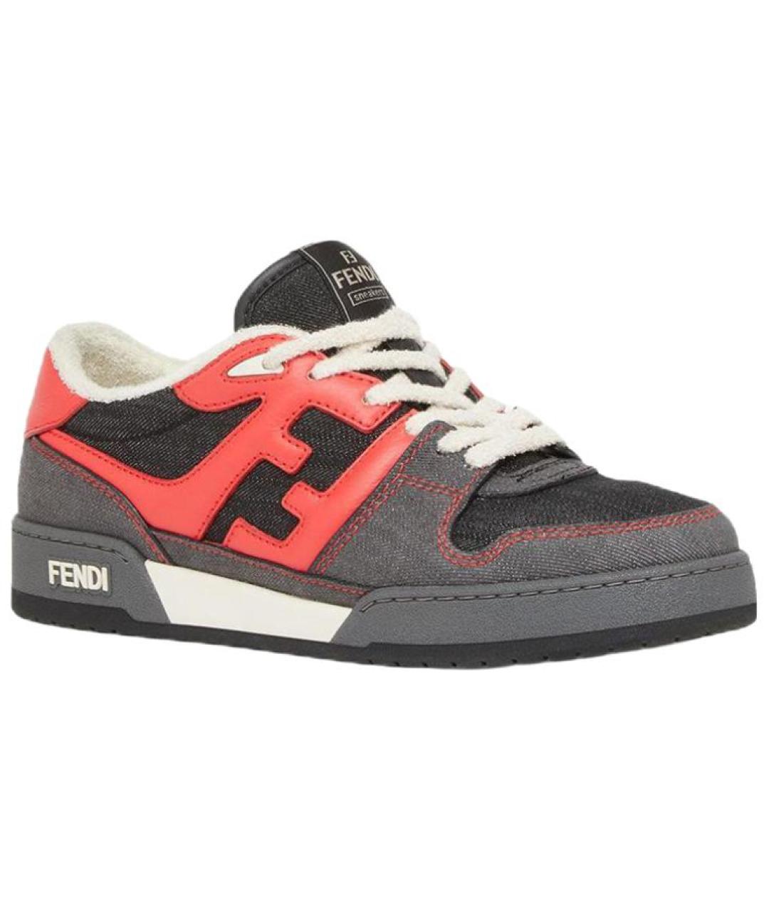 FENDI Мульти текстильные низкие кроссовки / кеды, фото 3
