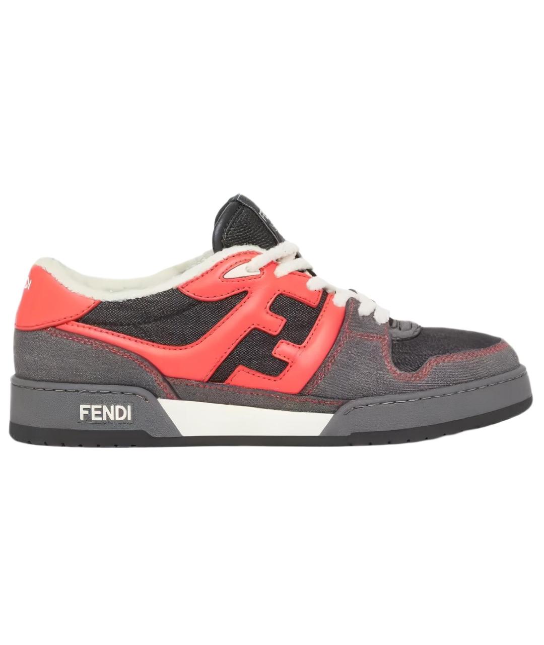 FENDI Мульти текстильные низкие кроссовки / кеды, фото 6