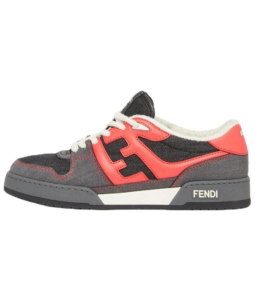 FENDI Мульти текстильные низкие кроссовки / кеды, фото 2