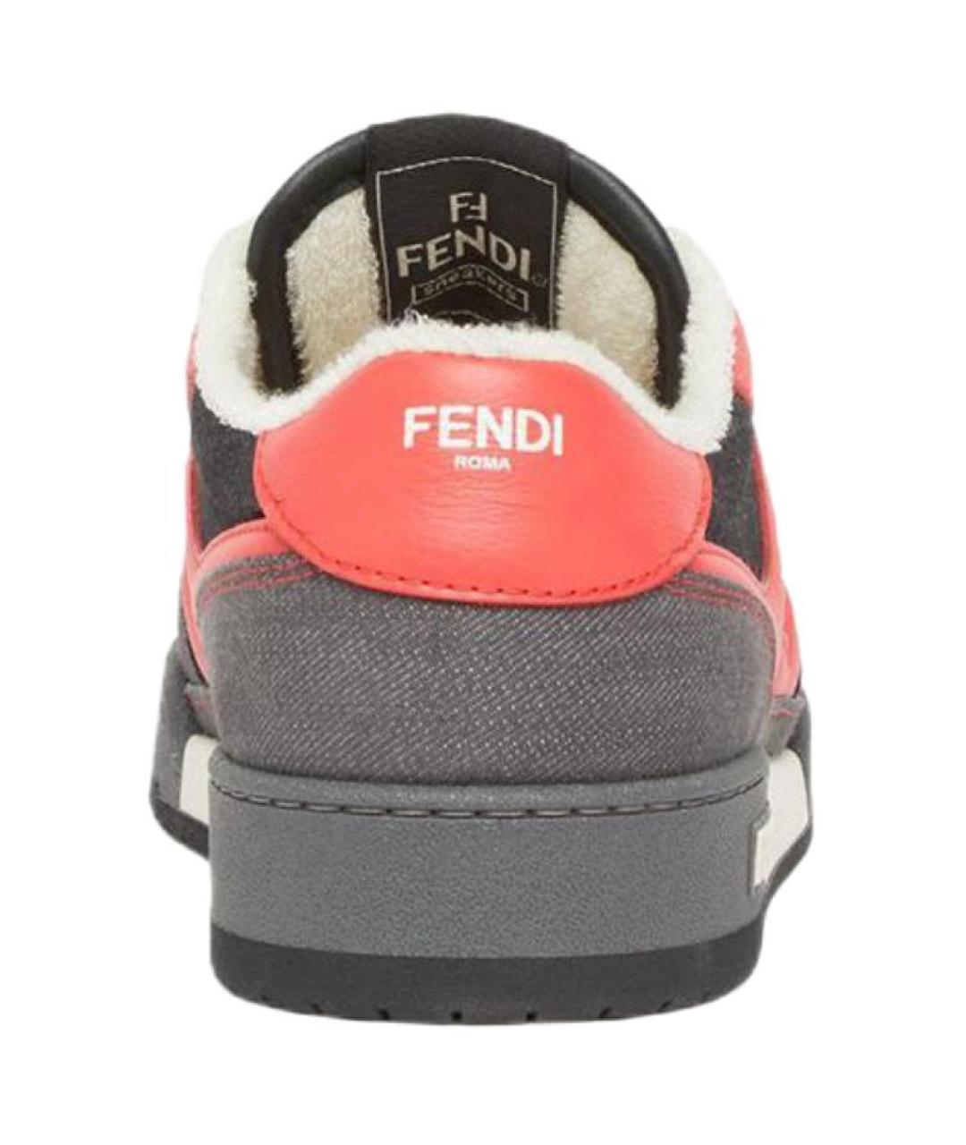 FENDI Мульти текстильные низкие кроссовки / кеды, фото 5