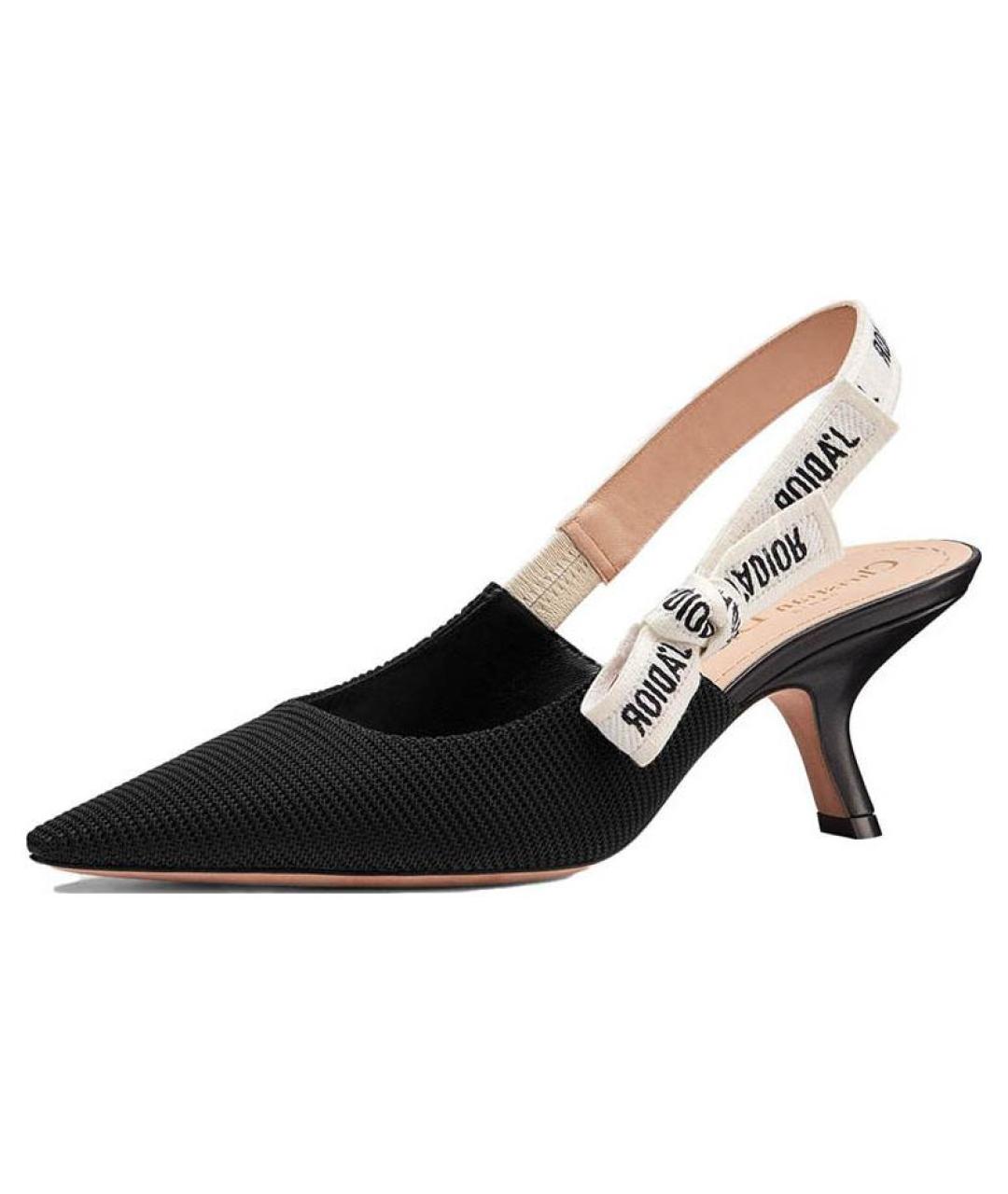 CHRISTIAN DIOR Черные текстильные туфли, фото 3