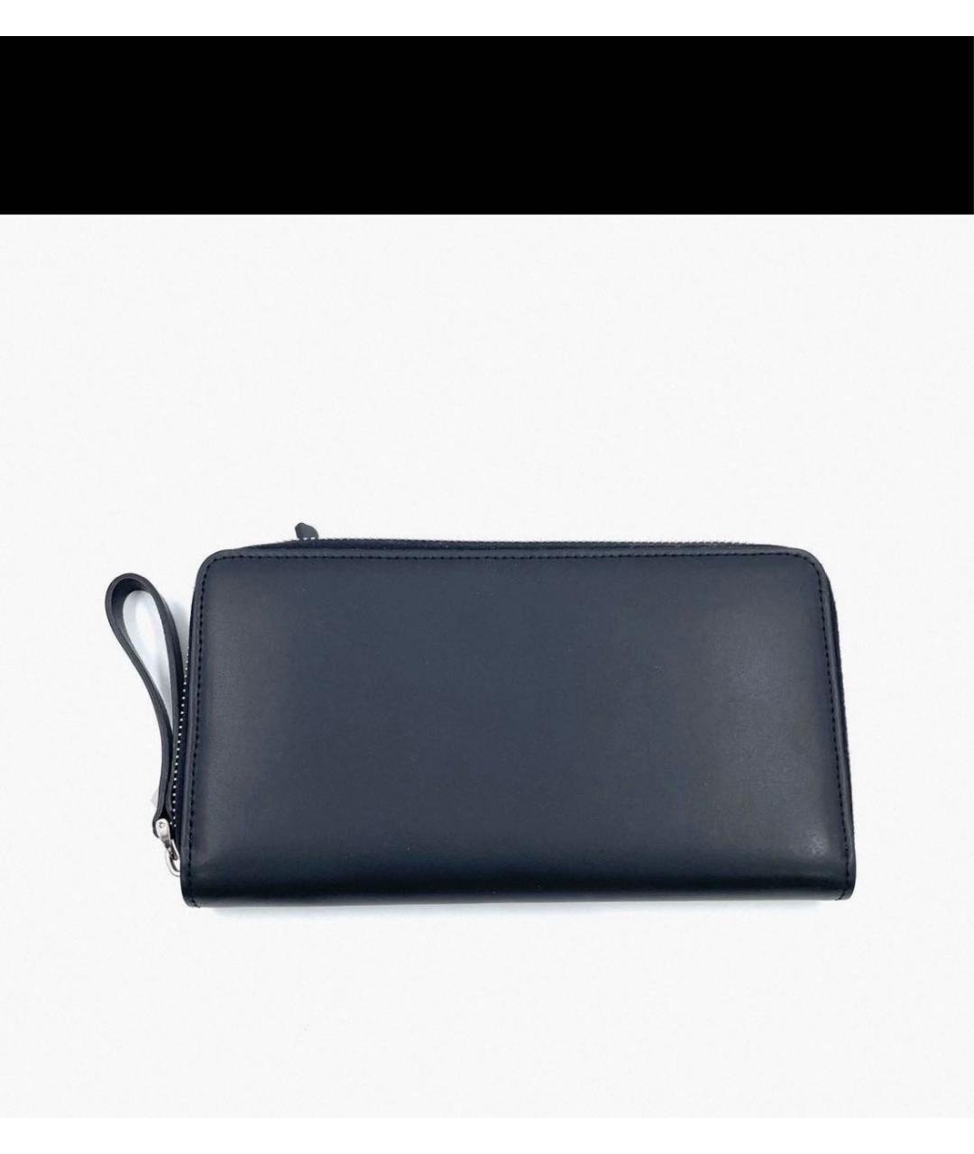VALENTINO Черный кожаный кошелек, фото 5