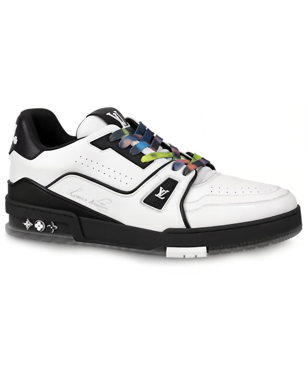 LOUIS VUITTON Белые кожаные низкие кроссовки / кеды, фото 1