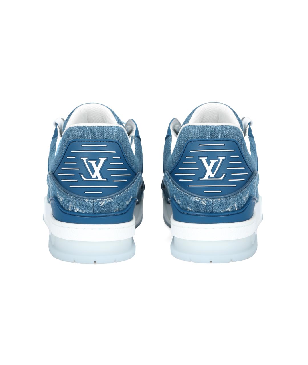 LOUIS VUITTON Синие низкие кроссовки / кеды, фото 4