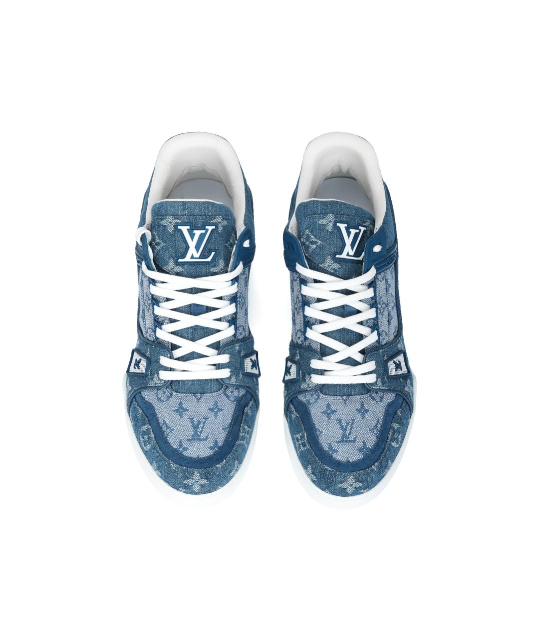 LOUIS VUITTON Синие низкие кроссовки / кеды, фото 3