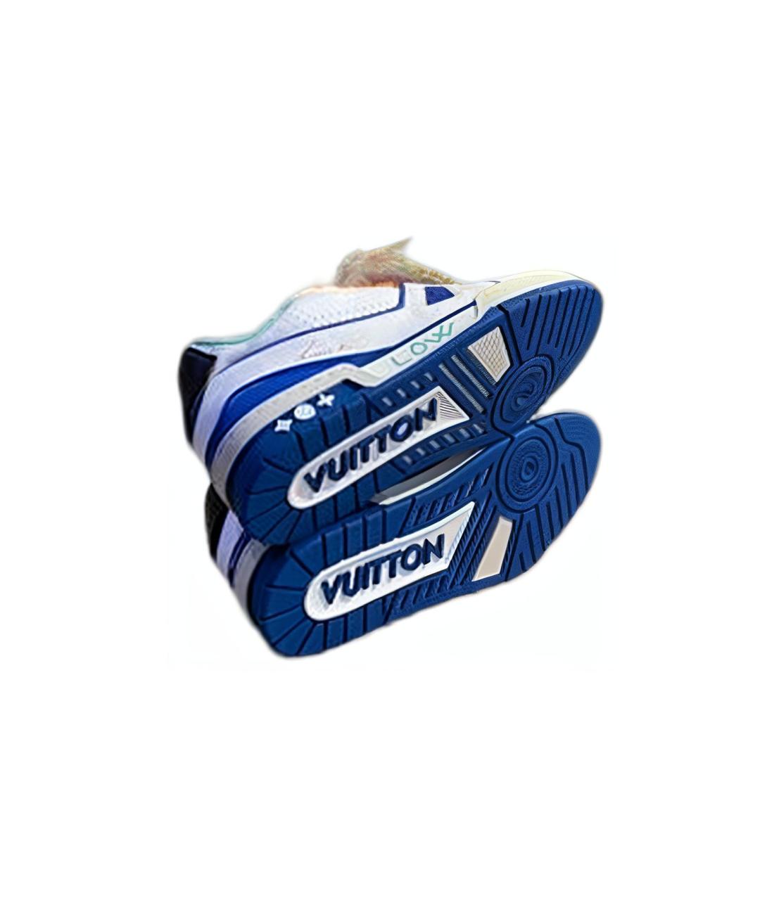 LOUIS VUITTON Белые кожаные низкие кроссовки / кеды, фото 5