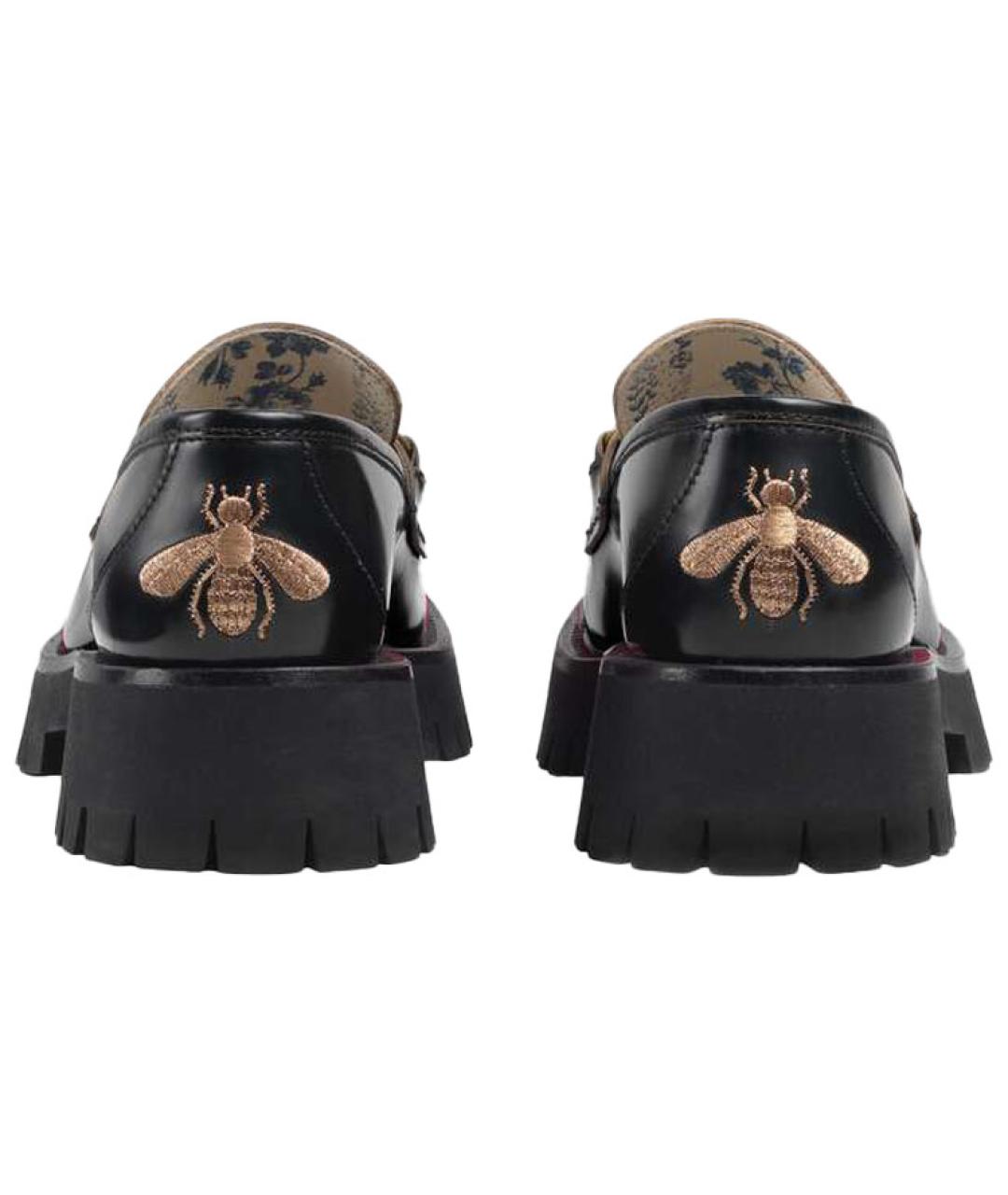 GUCCI Черные кожаные лоферы, фото 5