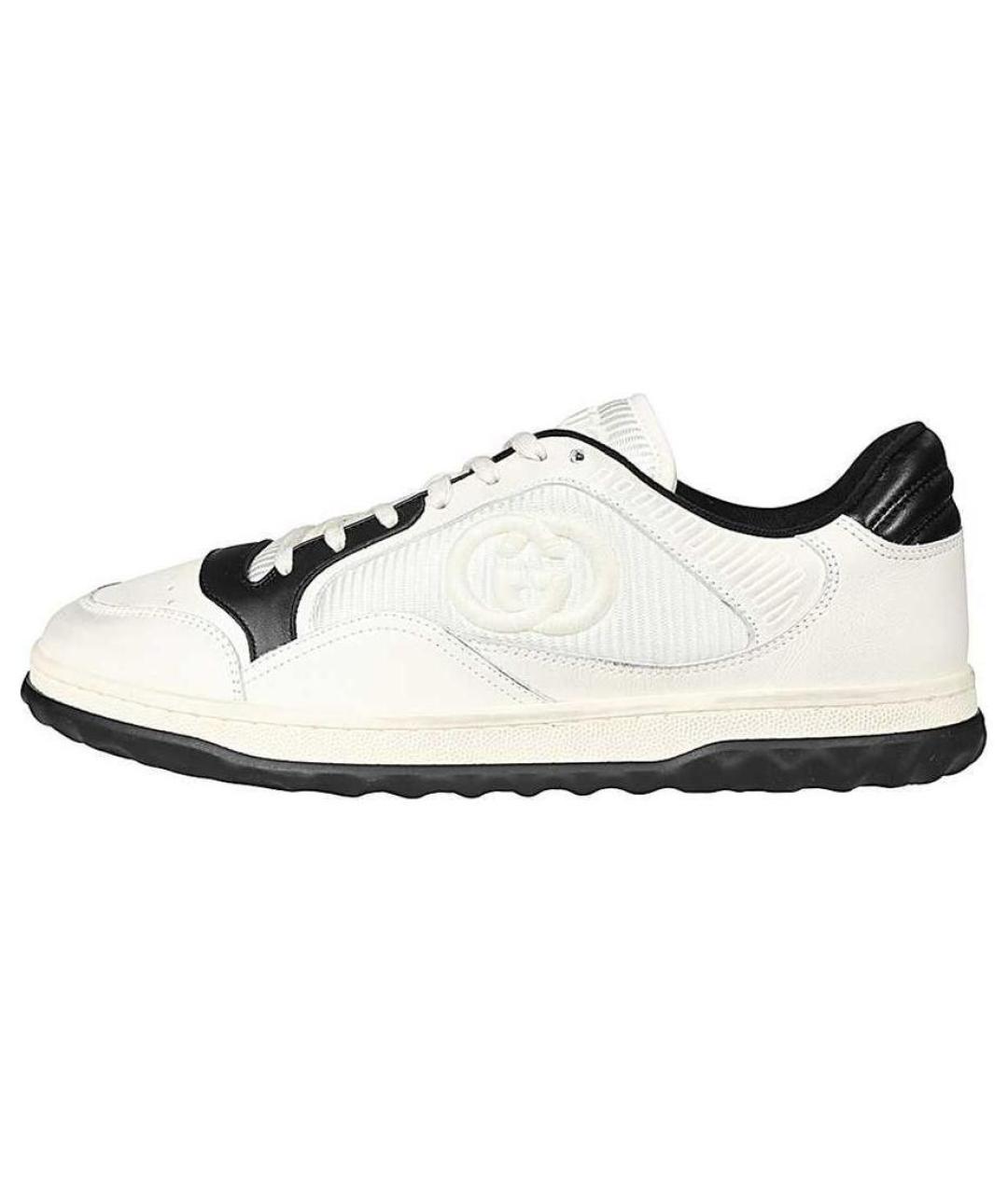 GUCCI Белые кожаные низкие кроссовки / кеды, фото 2