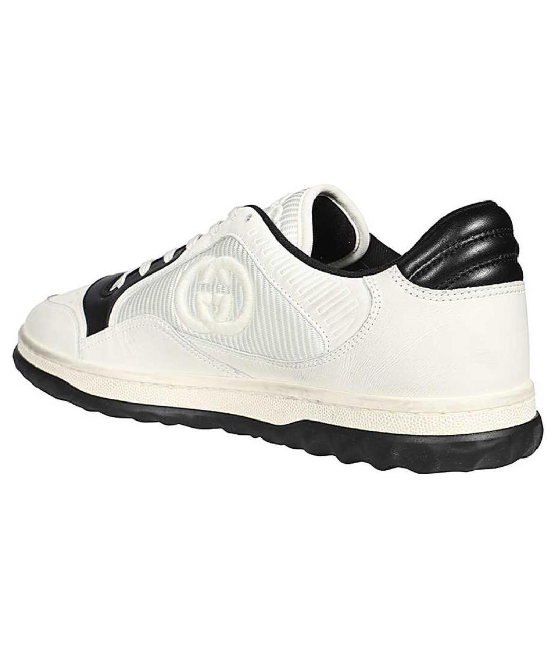 GUCCI Белые кожаные низкие кроссовки / кеды, фото 4