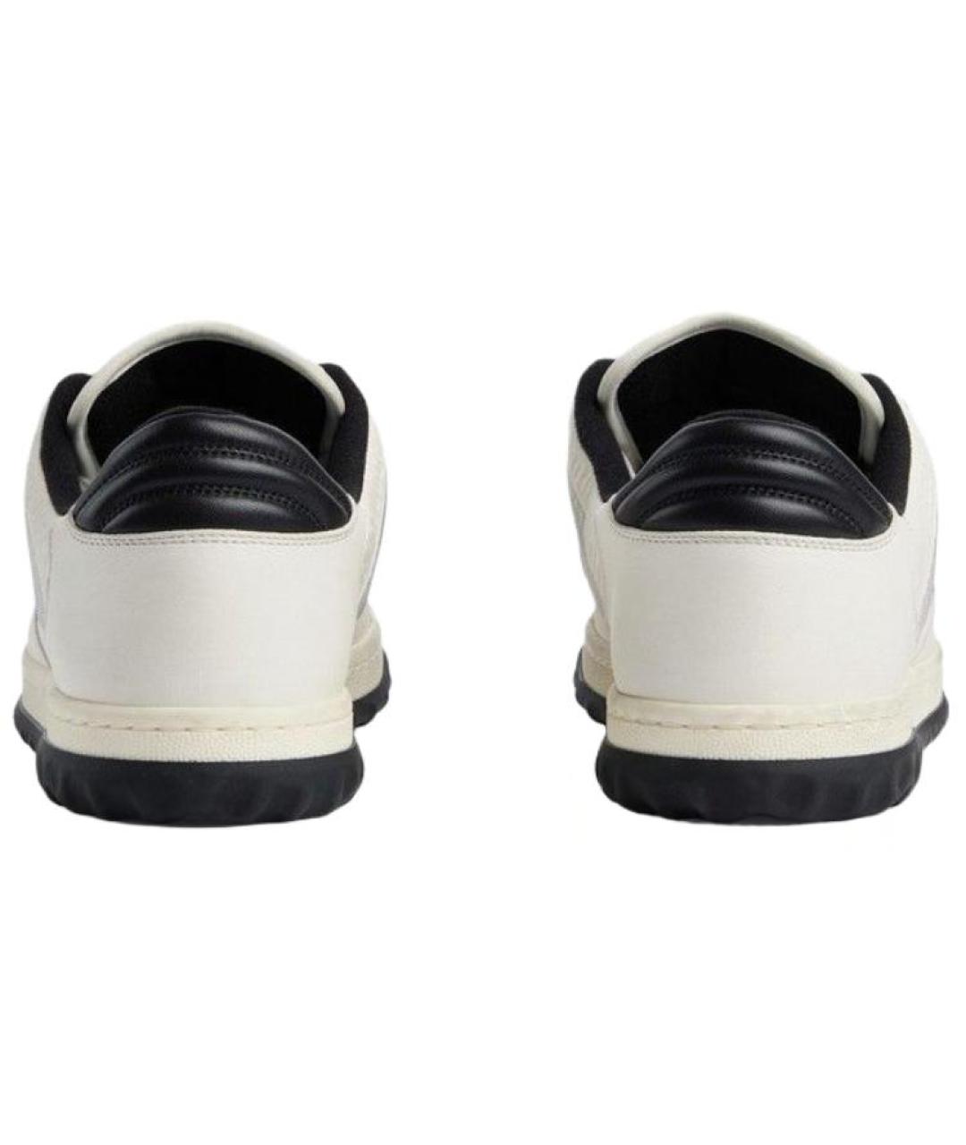 GUCCI Белые кожаные низкие кроссовки / кеды, фото 5