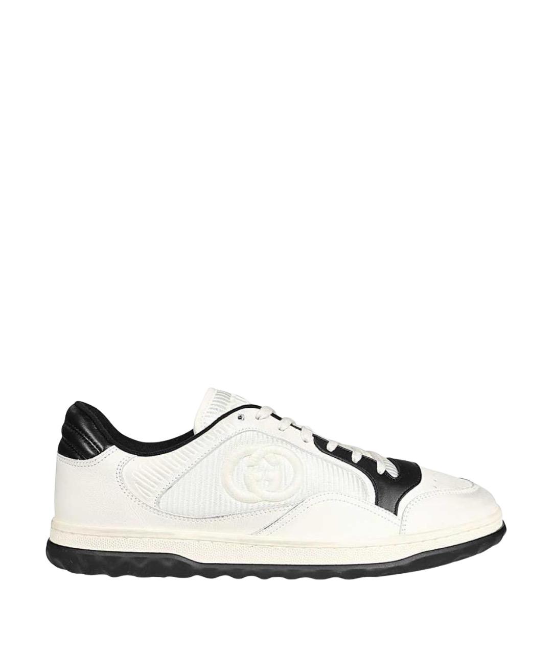 GUCCI Белые кожаные низкие кроссовки / кеды, фото 1