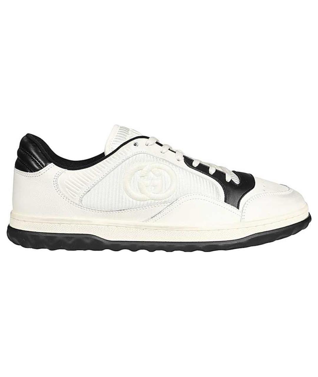 GUCCI Белые кожаные низкие кроссовки / кеды, фото 6