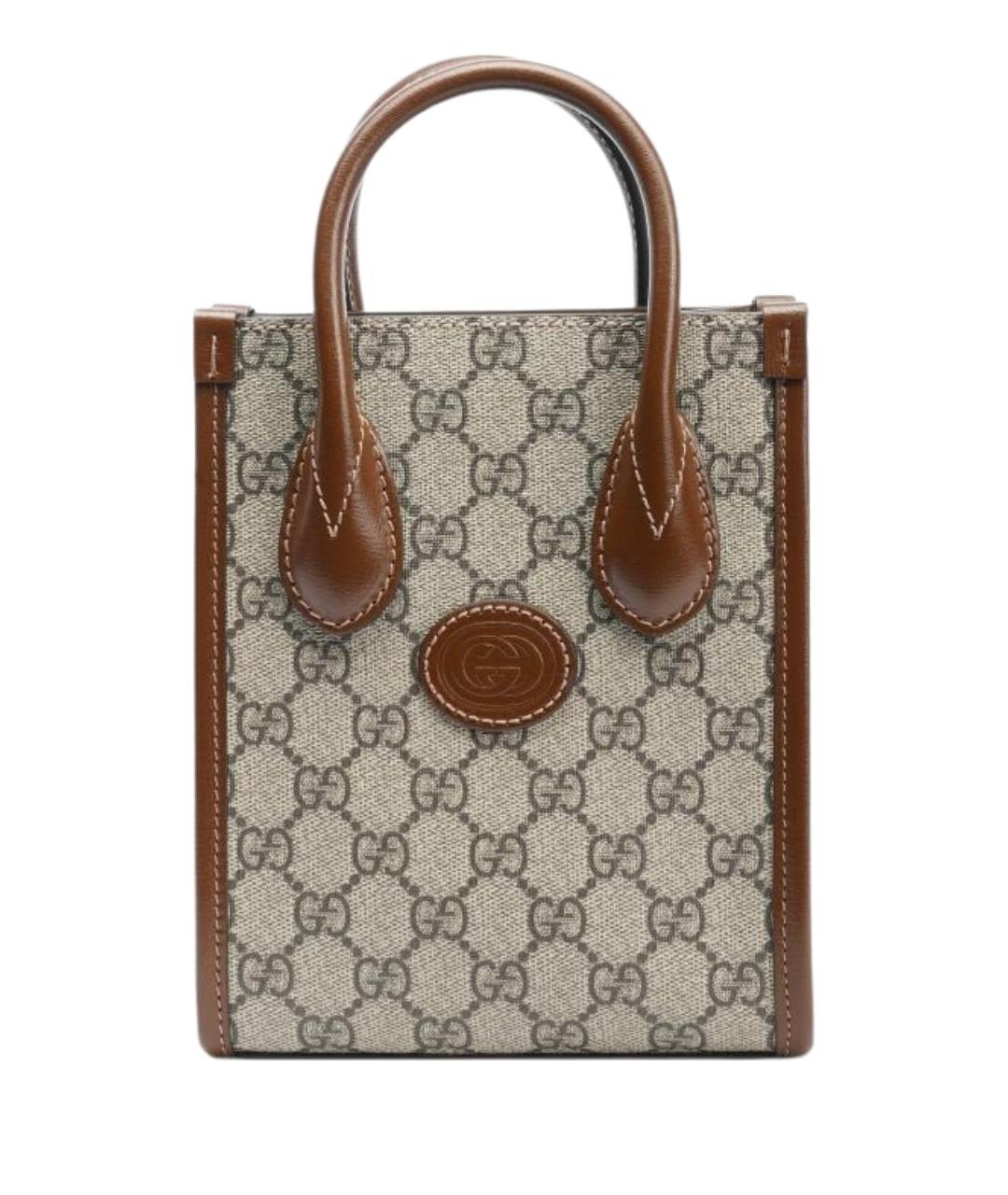 GUCCI Коричневая хлопковая сумка через плечо, фото 1