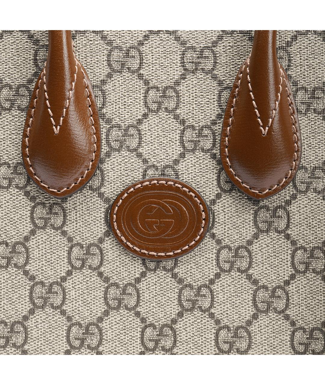 GUCCI Коричневая хлопковая сумка через плечо, фото 6