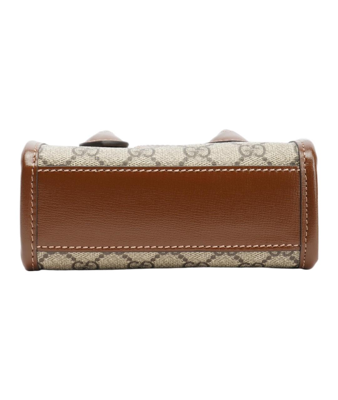 GUCCI Коричневая хлопковая сумка через плечо, фото 4