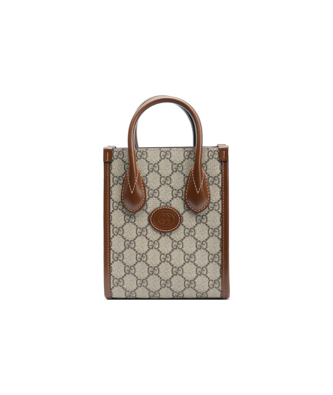 GUCCI Коричневая хлопковая сумка через плечо, фото 9