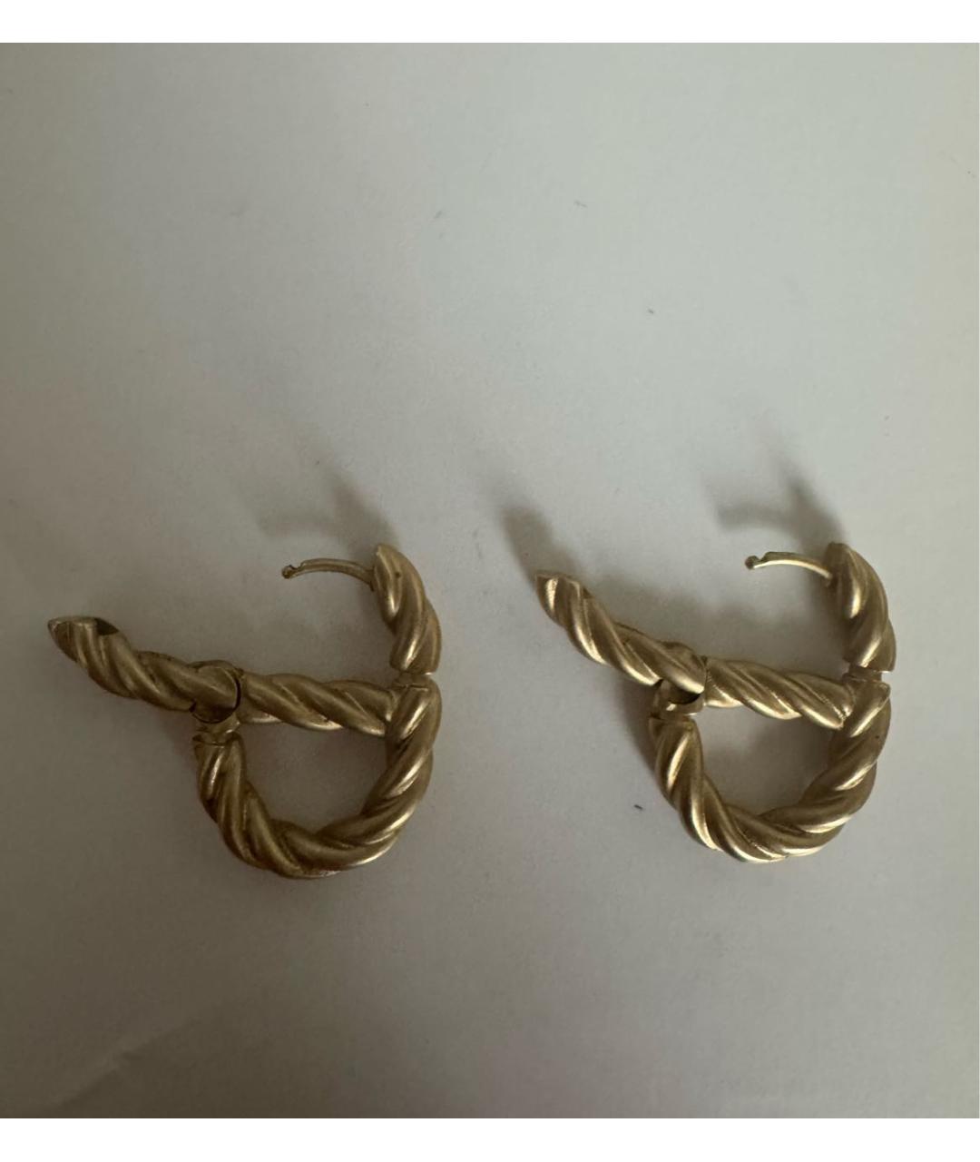 CHRISTIAN DIOR Золотые металлические серьги, фото 2