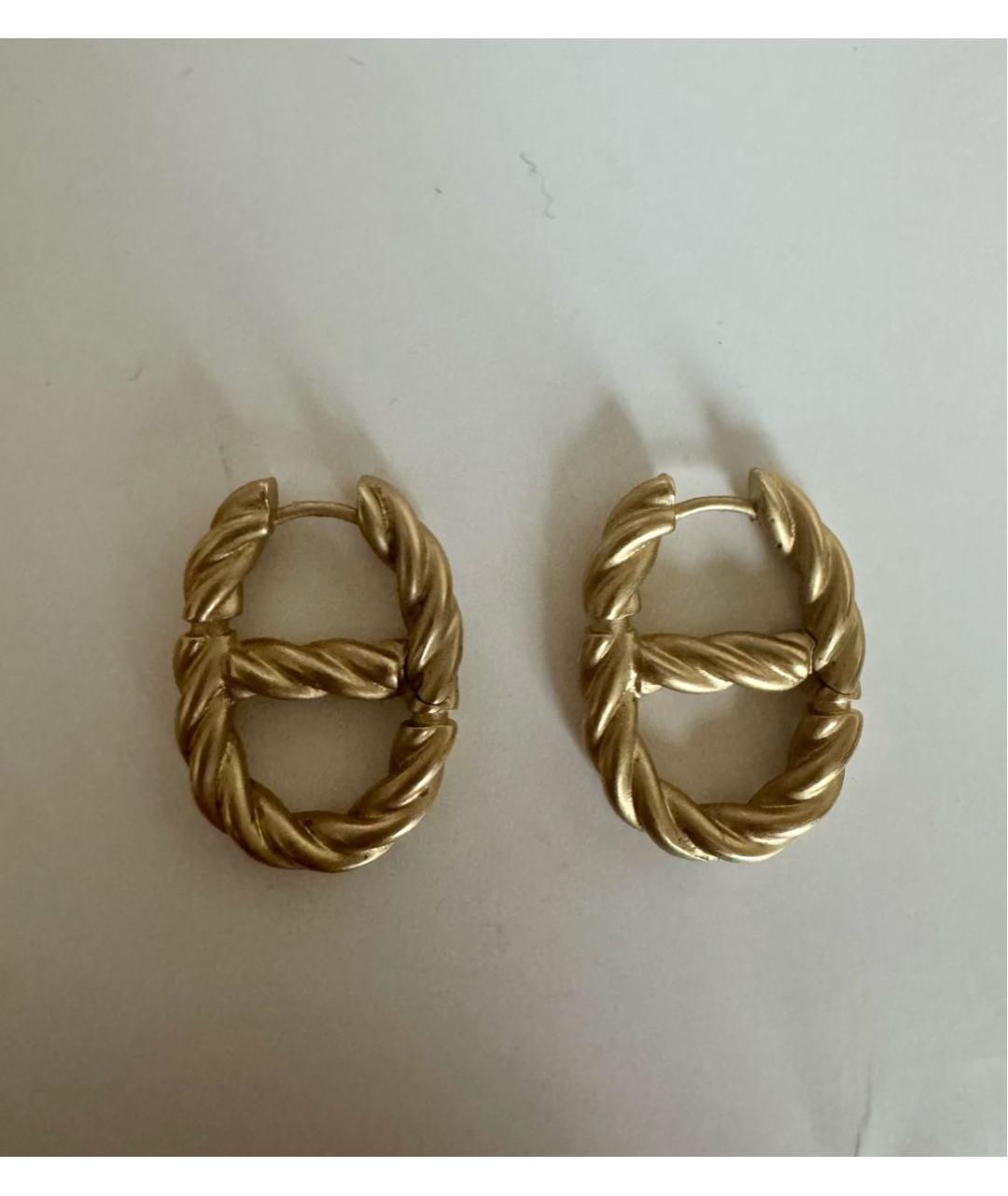 CHRISTIAN DIOR Золотые металлические серьги, фото 5
