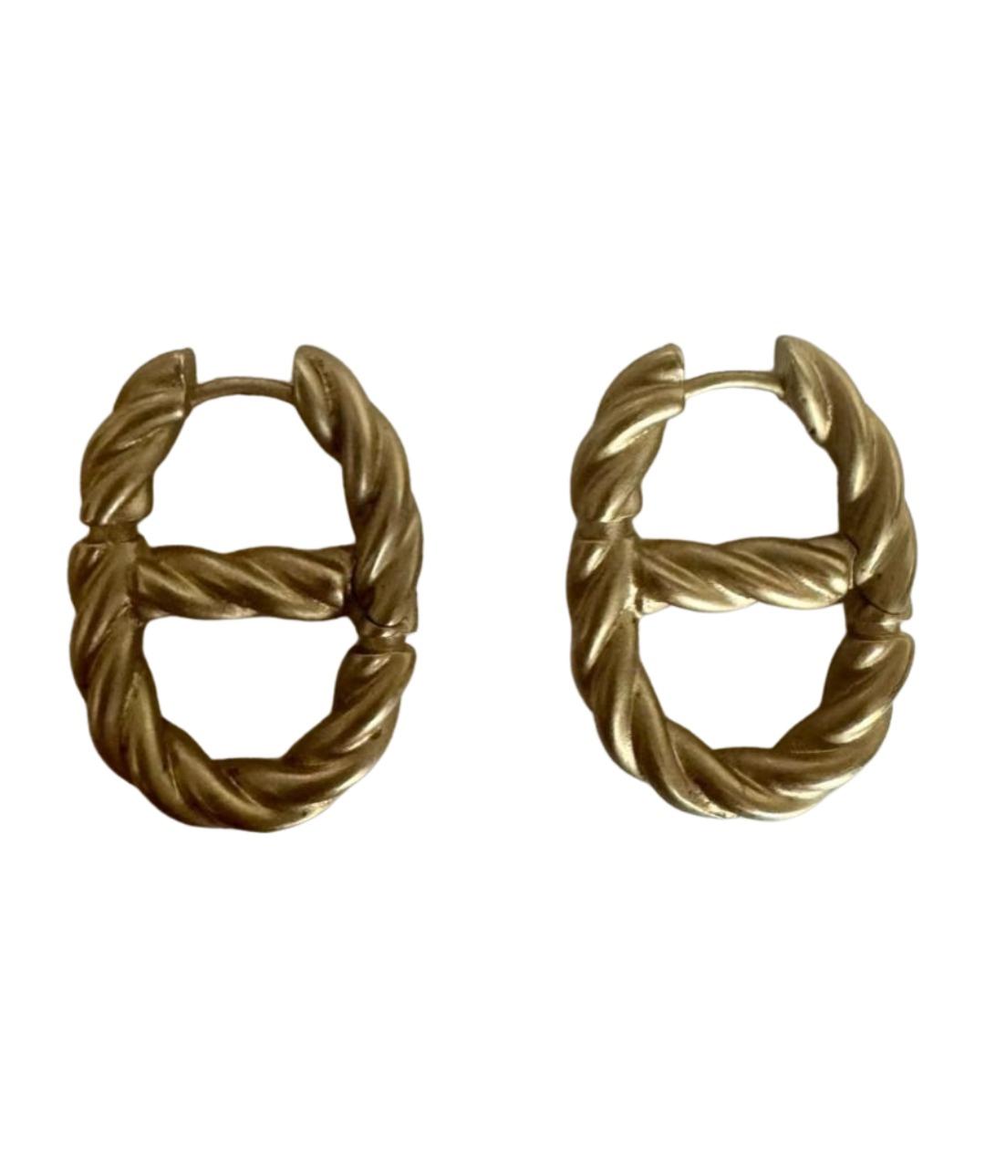 CHRISTIAN DIOR Золотые металлические серьги, фото 1