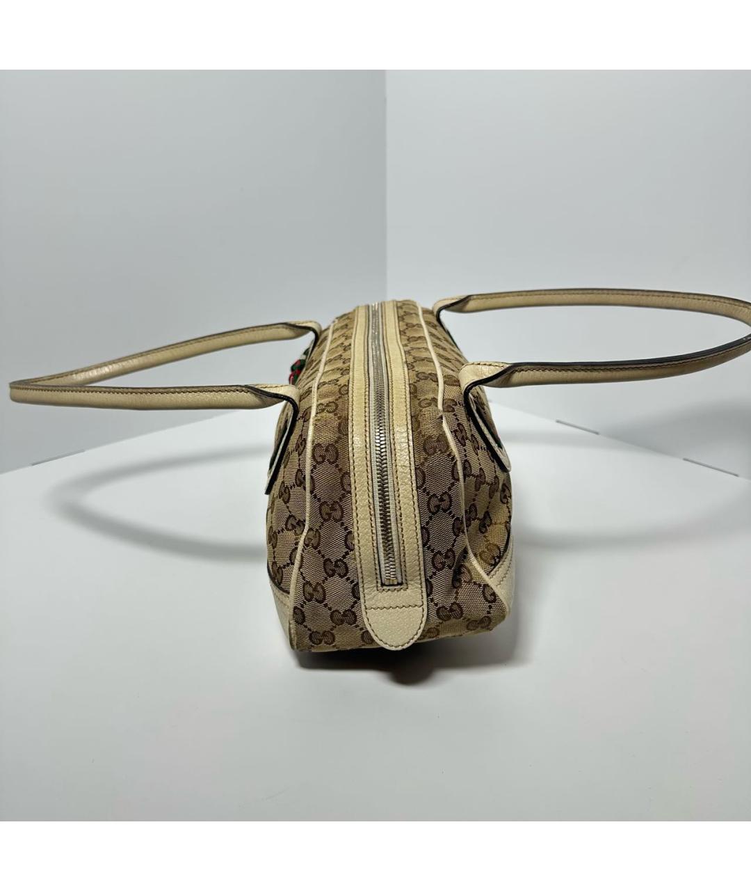 GUCCI Бежевая сумка с короткими ручками, фото 4