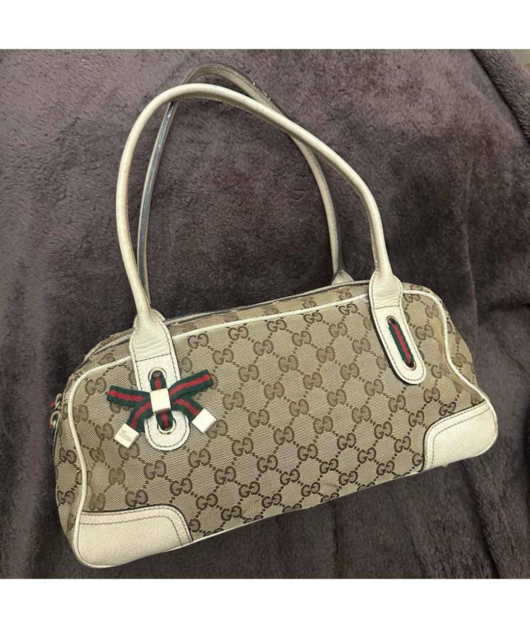 GUCCI Бежевая сумка с короткими ручками, фото 6