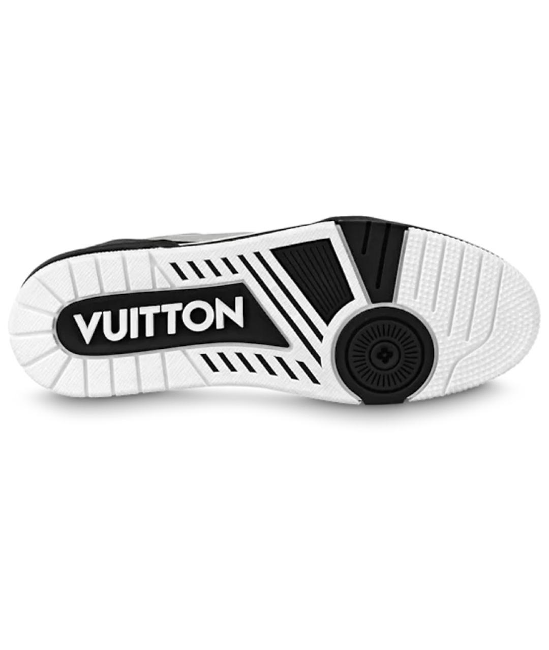 LOUIS VUITTON Черные кожаные низкие кроссовки / кеды, фото 5