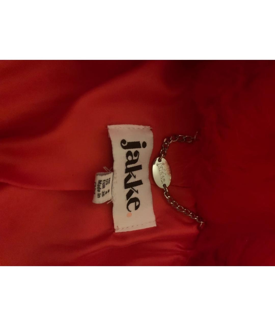 JAKKE Красная полиэстеровая шуба, фото 2