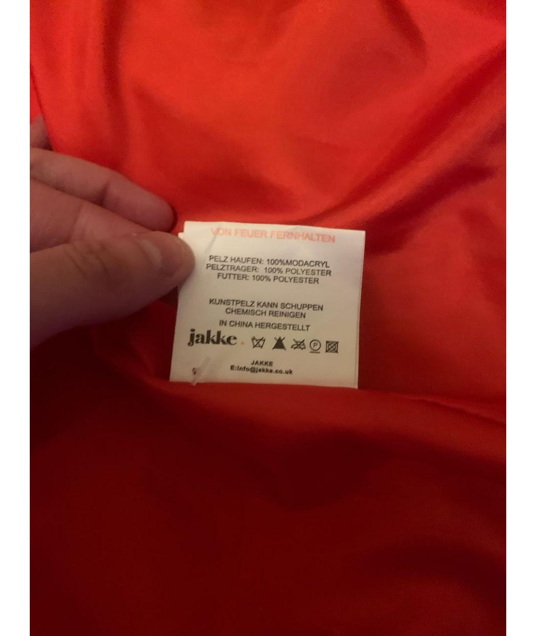 JAKKE Красная полиэстеровая шуба, фото 8