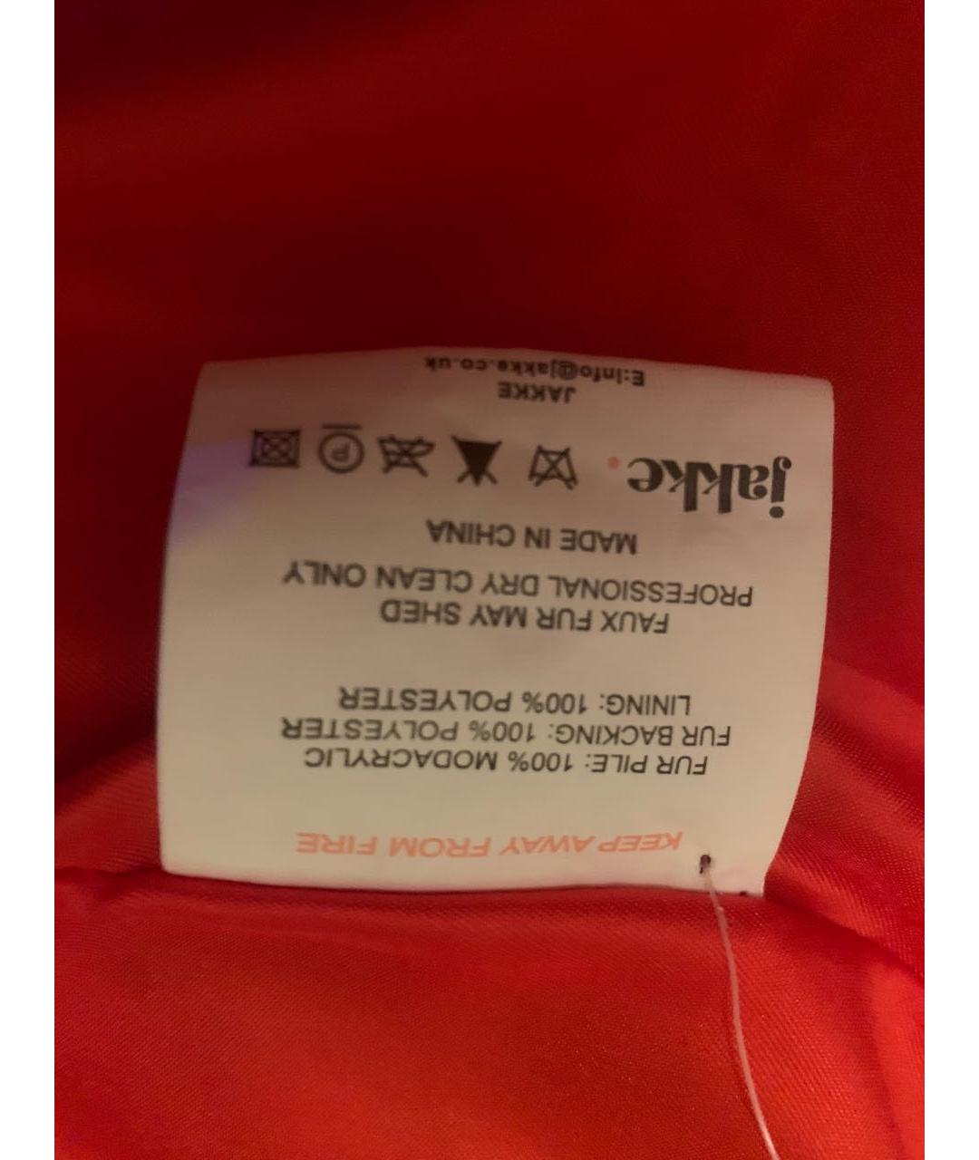 JAKKE Красная полиэстеровая шуба, фото 6