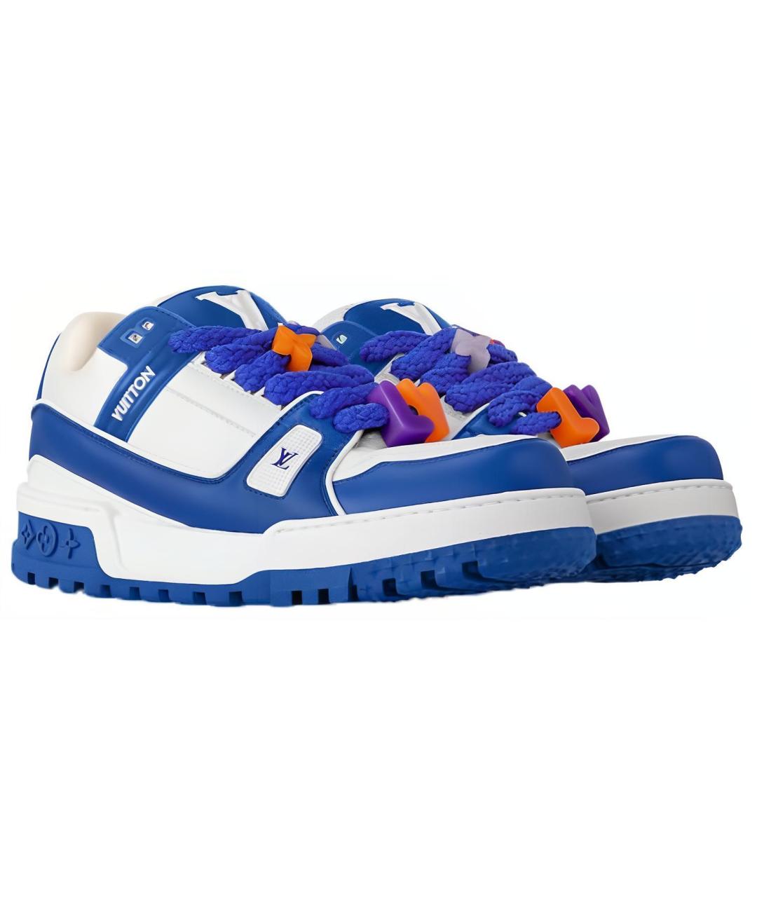 LOUIS VUITTON Синие низкие кроссовки / кеды, фото 3