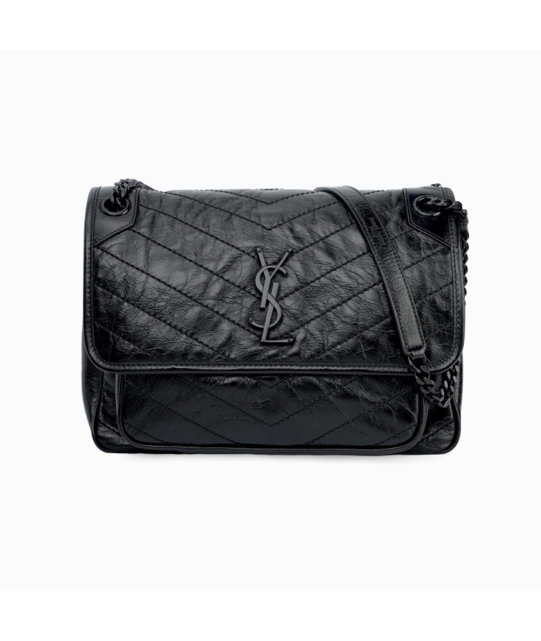 SAINT LAURENT Черная сумка через плечо, фото 2