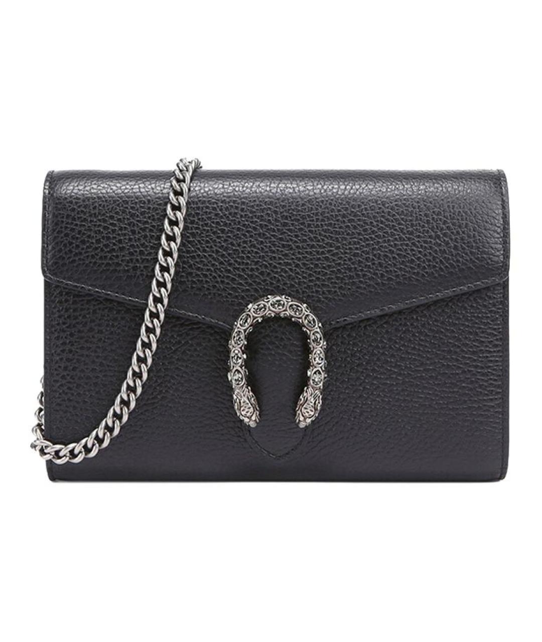 GUCCI Черная кожаная сумка через плечо, фото 1