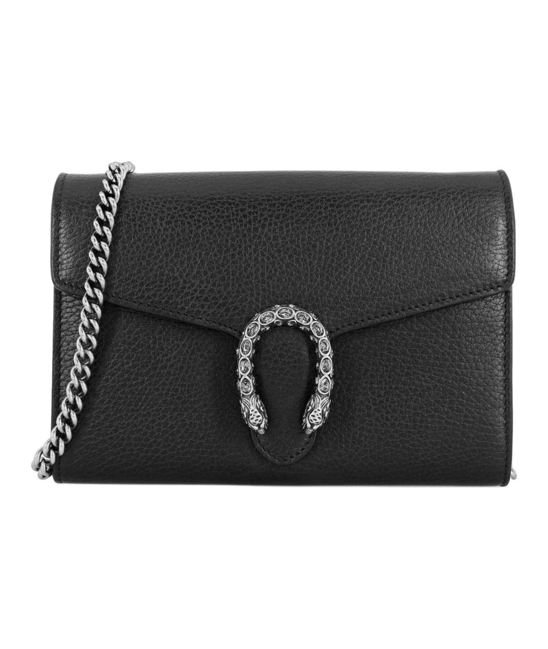 GUCCI Черная кожаная сумка через плечо, фото 2