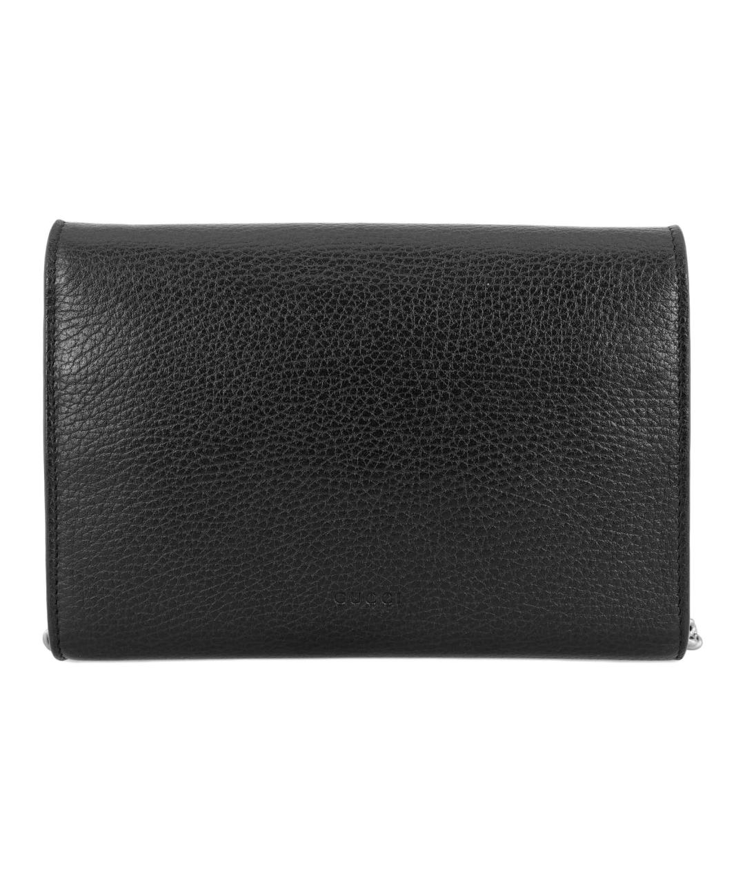 GUCCI Черная кожаная сумка через плечо, фото 6