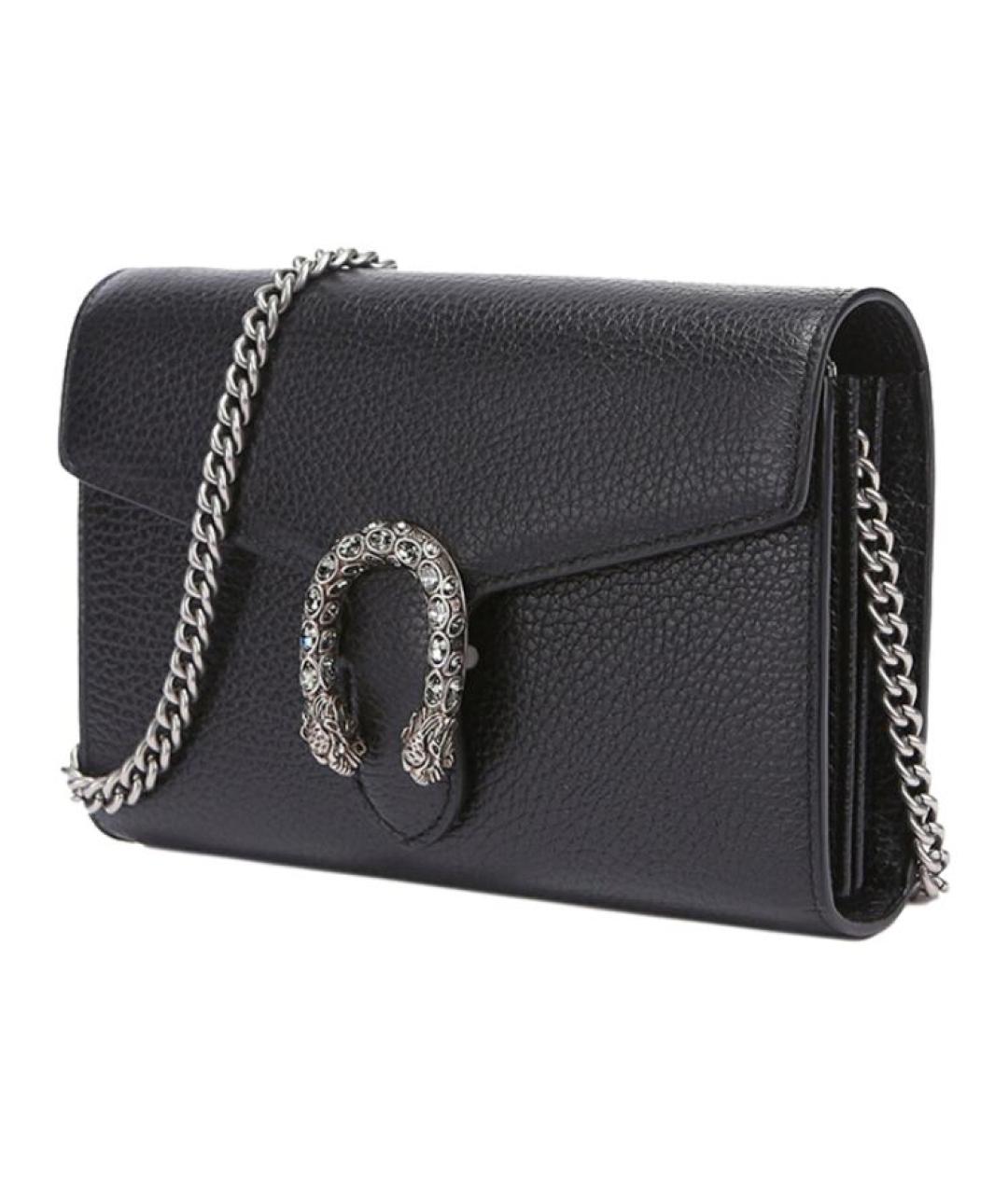 GUCCI Черная кожаная сумка через плечо, фото 3